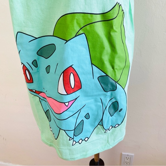 Hot Topic Pokemon Bulbasaur Jumbo Print T-Shirt Medium Mint Green Unisex - Picture 5 of 11